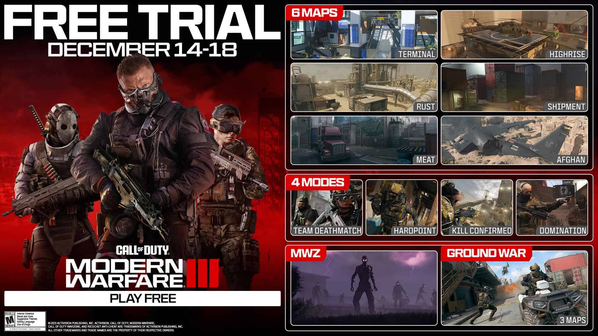 Modern Warfare 3 Free Access Download, Content & Starting Times ...