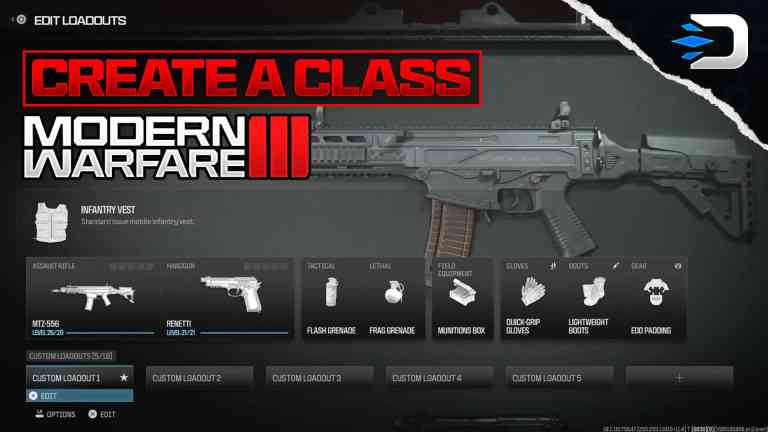 ALL MODERN WARFARE 3 (2023) CREATE A CLASS BREAKDOWN