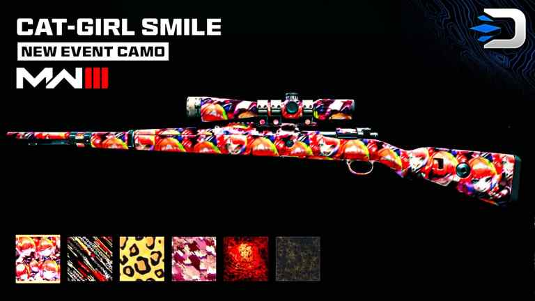 Modern Warfare III Echo Endo Live! Cat-Smile Camo