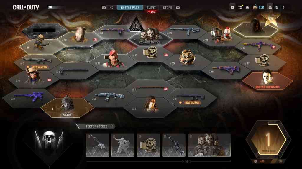 Season 6 Battlepass Menu in Modern Warfare 3 Season 6