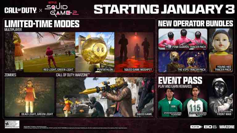 Squid Games x Black Ops 6 & Warzone Crossover Release Date, Content, and More