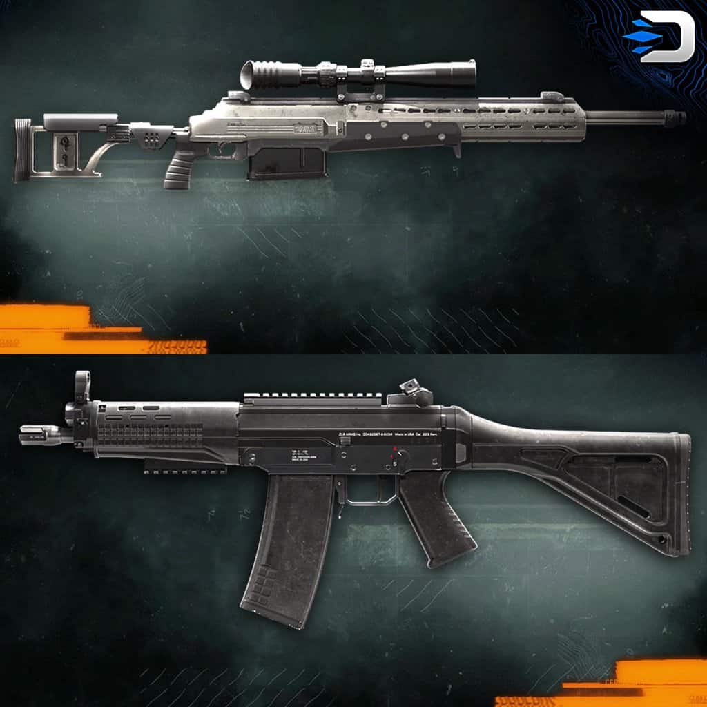 Unofficial Graphic of the HDR Sniper Rifle and the Grau Assault Rifle from MW2019