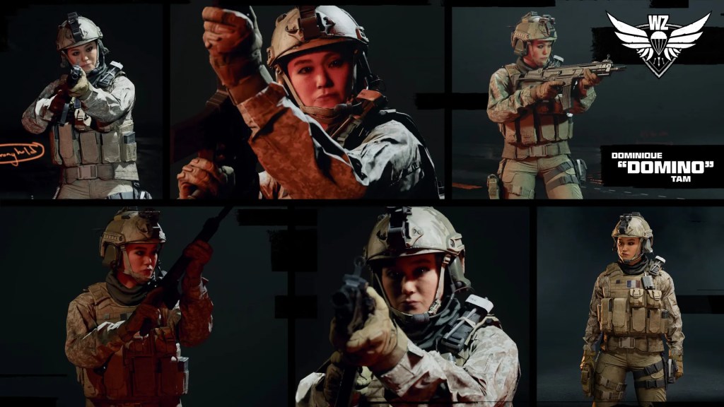 Dominique 'Domino' Tam Operator Screenshot inside of Call of Duty: Warzone.
