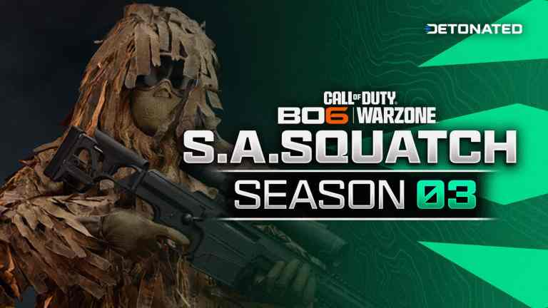 Black Ops 6 and Warzone Season 3 SASQUATCH Ghillie Suit Skin