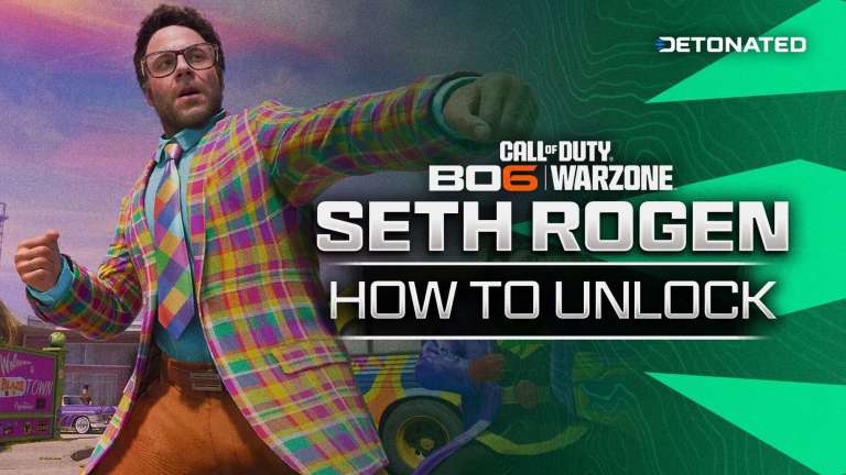 Seth Rogen Operator in Black Ops 6, on the Blazetown Multiplayer Map