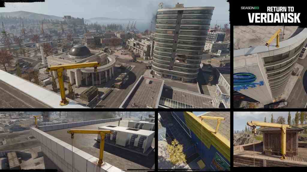 Vertical Ascenders across several building exteriors in Verdansk. Coming in Call of Duty: Warzone Season 3 Reloaded.