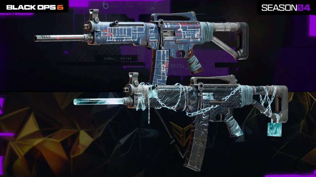 “Escape Plan” & “Escape Plan BlackCell” blueprints for ASG-89 Shotgun in Black Ops 6 Season 4. 