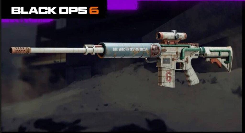 “Mucker” Blueprint for DM-10 Marksman Rifle. Available in Season 4 of Black Ops 6.
