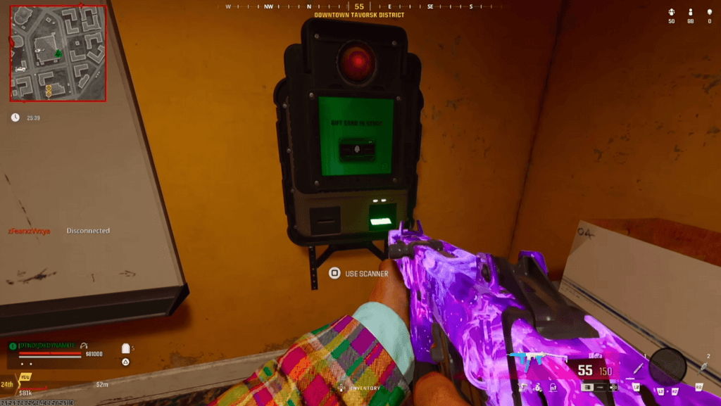 Screenshot of the Biometric Scanner in Warzone Verdansk.