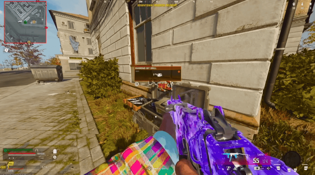 Screenshot of the Bit Drill in Warzone Verdansk.