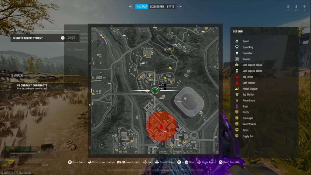 Screenshot of the minimap in Call of Duty: Warzone Verdansk.