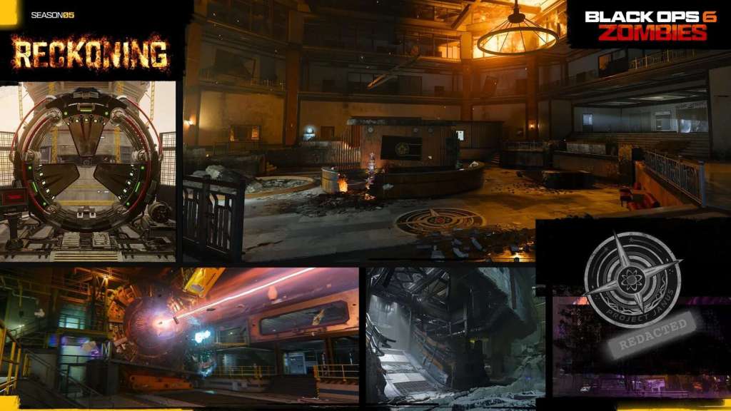 Screenshot of an overview of the new Zombies map ‘The Reckoning’ coming in Season 5 of Black Ops 6 Zombies.