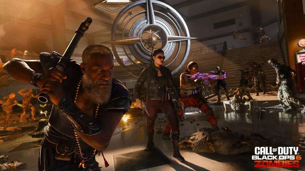 Requiem (Carver, Grey, Maya, & Weaver) stand prepared to face off against the hordes in ‘The Reckoning’ Zombies map.