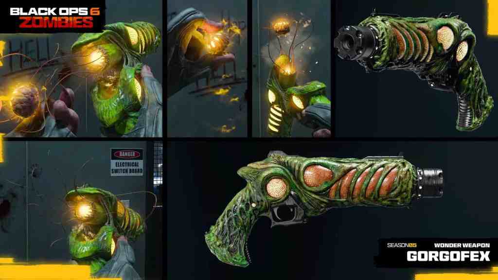Screenshot of an overview for new Gorgofex wonder weapon coming in Black Ops 6 Season 5 Zombies ‘The Reckoning’.