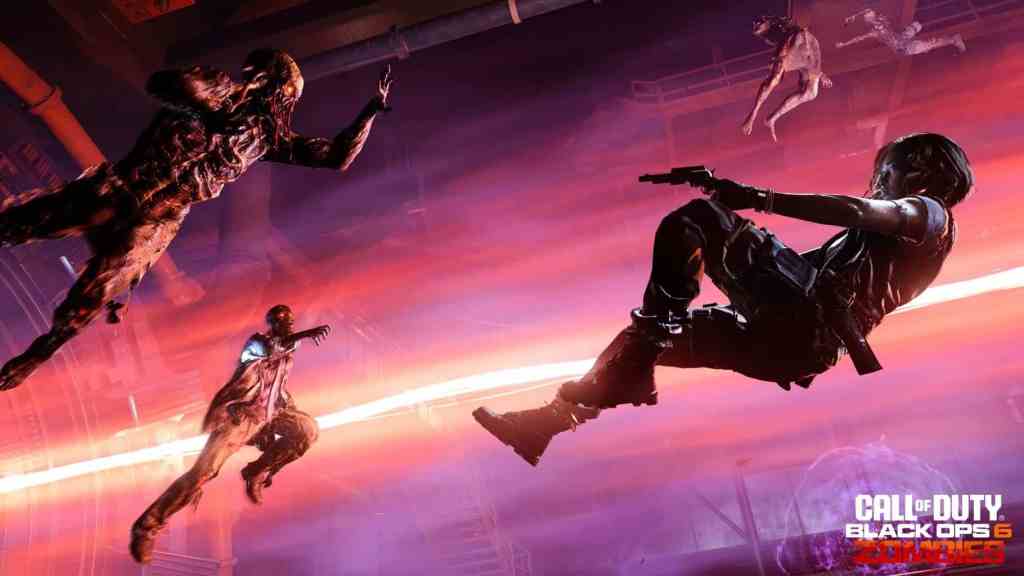 Maya fighting zombies within the anti-gravity chamber in ‘The Reckoning’. Black Ops 6 Season 5 Zombies.