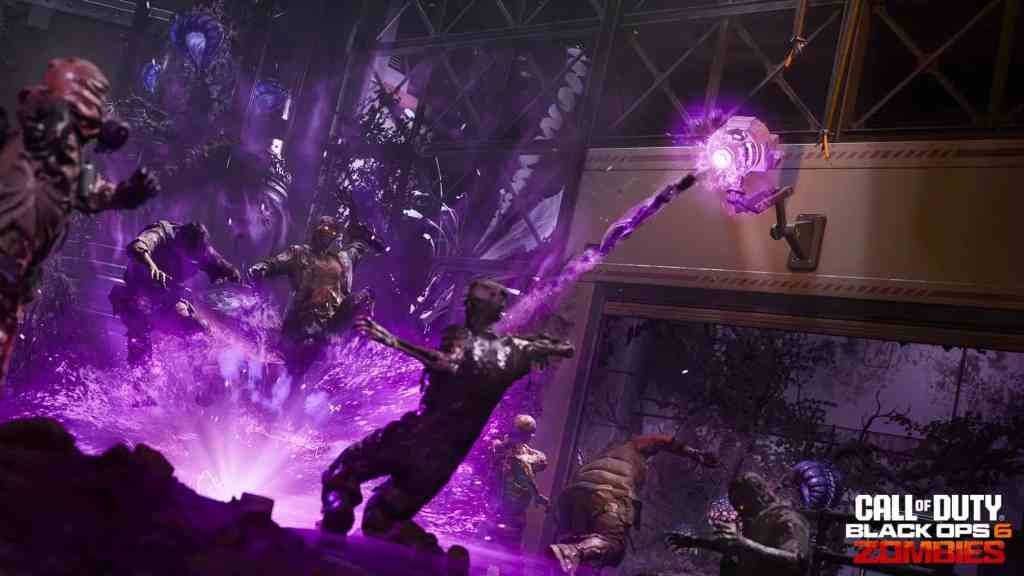 The C.A.S.T.E.R. Turret wreaking havoc on the u dead hordes. Black Ops 6 Zombies Season 5.