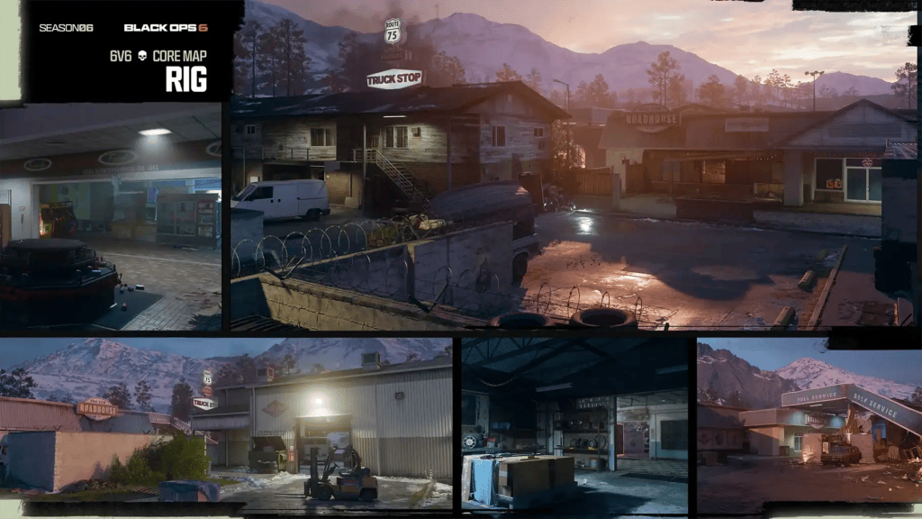 Screenshot of the Multiplayer map Rig, coming to Call of Duty: Black Ops 6 Season 6, The Haunting.
