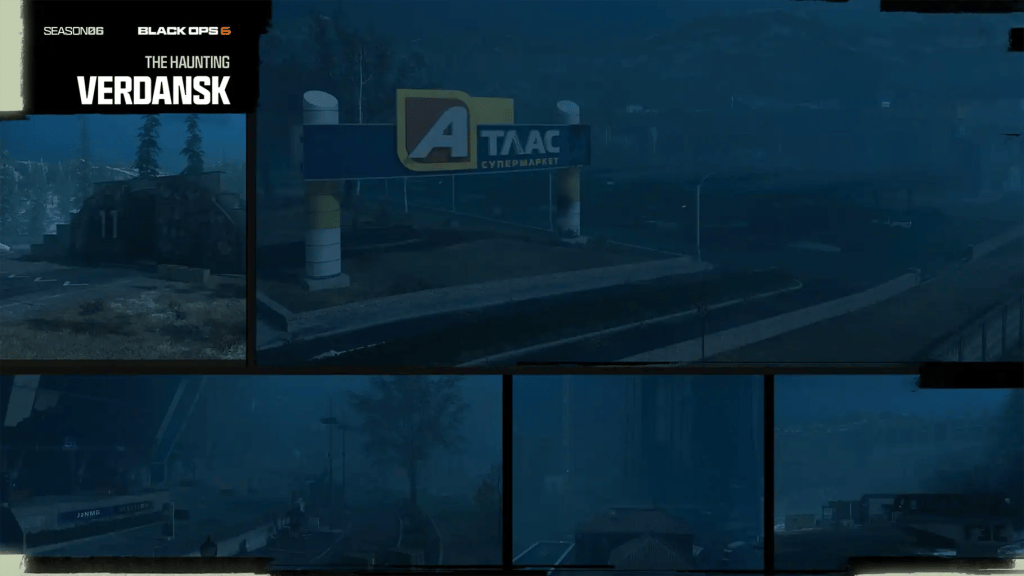 Screenshot of the new Verdansk Night variant in Call of Duty: Warzone Season 6, The Haunting.