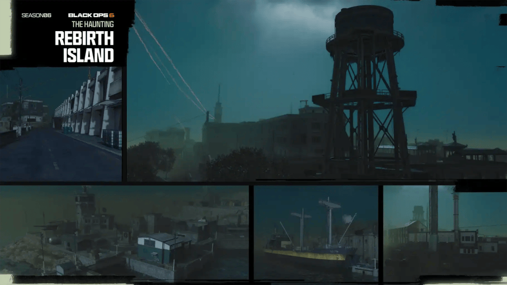 Screenshot of the new Rebirth Island Night variant in Call of Duty: Warzone Season 6, The Haunting.