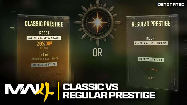 Classic and Regular Prestige in Modern Warfare 4 Explained